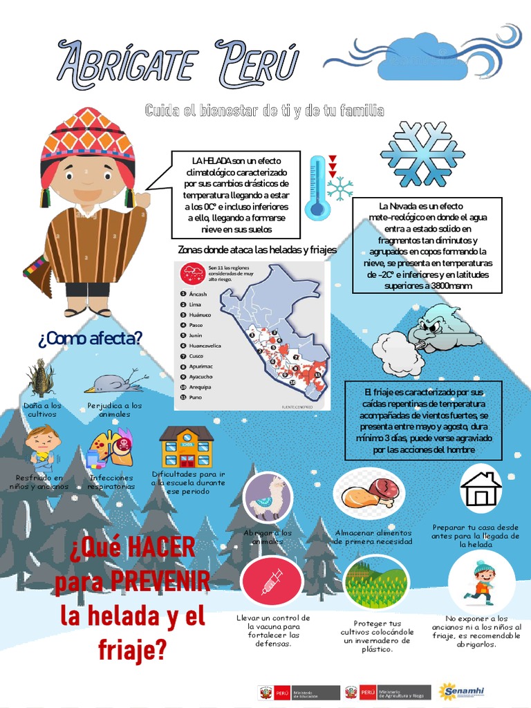 Prevención de Heladas y Friaje | PDF | Nieve | Geografía Física