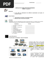 Module in Computer Programming WEEK 1 Lesson 3