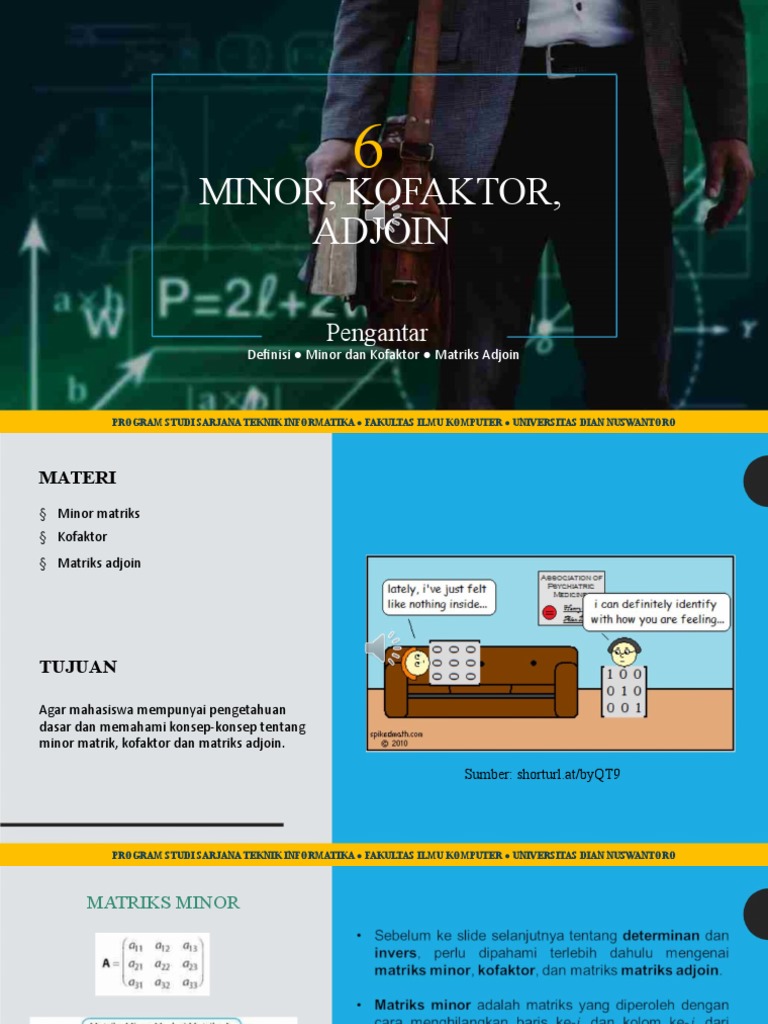 Konsep Minor dan Kofaktor Matriks | PDF