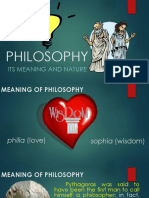 Philosophy: Its Meaning and Nature