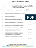 Cuestionario de Satisfaccion Matrimonio