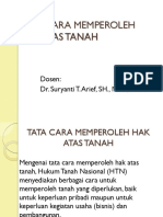 CARA MEMPEROLEH TANAH