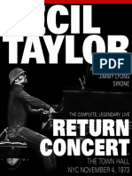 Cecil Taylor > The Complete, Legendary, Live Return Concert at the Town Hall NYC November 4, 1973 Release Booklet