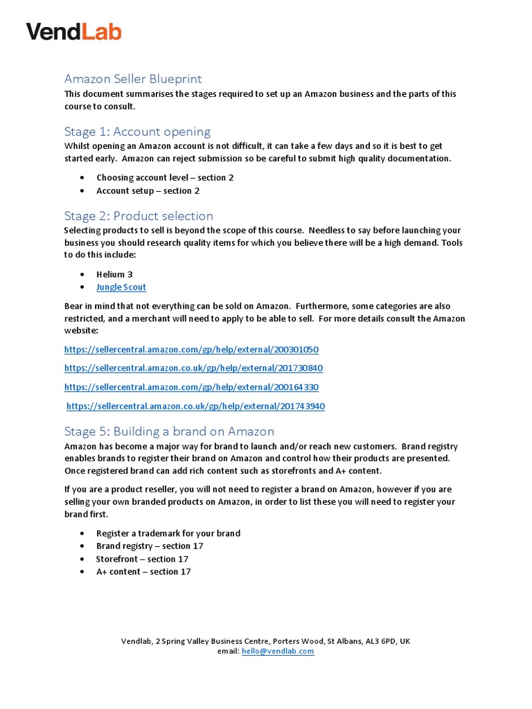 Amazon Blueprint PDF Brand Warehouse
