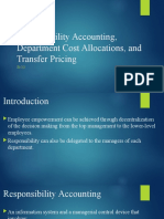 Chapter 13 Responsibility Accounting Department Cost Allocations and Transfer Pricing