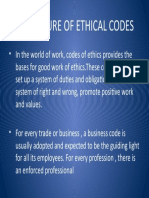 The Nature and Purpose of Ethical Codes in Business