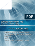 Sample Powerpoint File: St. Cloud Technical College