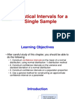 Statistical Intervals For A Single Sample
