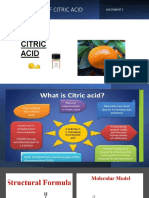 Production of Citric Acid: Asessment 1