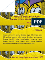 Analisis BEP Dalam Sistem Penganggaran