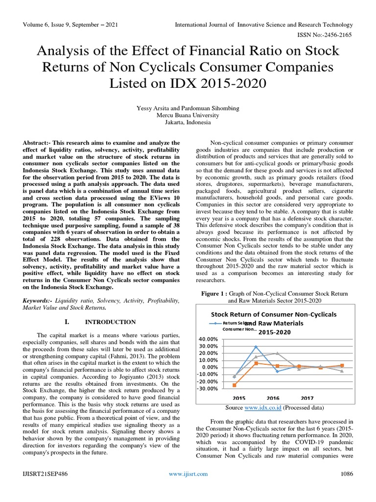 Financial Ratios Impact on IDX Stock Returns | PDF | Stocks | Investing