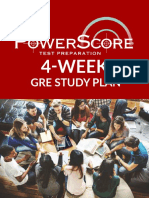 PowerScore GRE 4 Week Study Plan