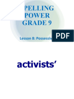 Spelling Power Grade 9 Lesson 8 Possessives