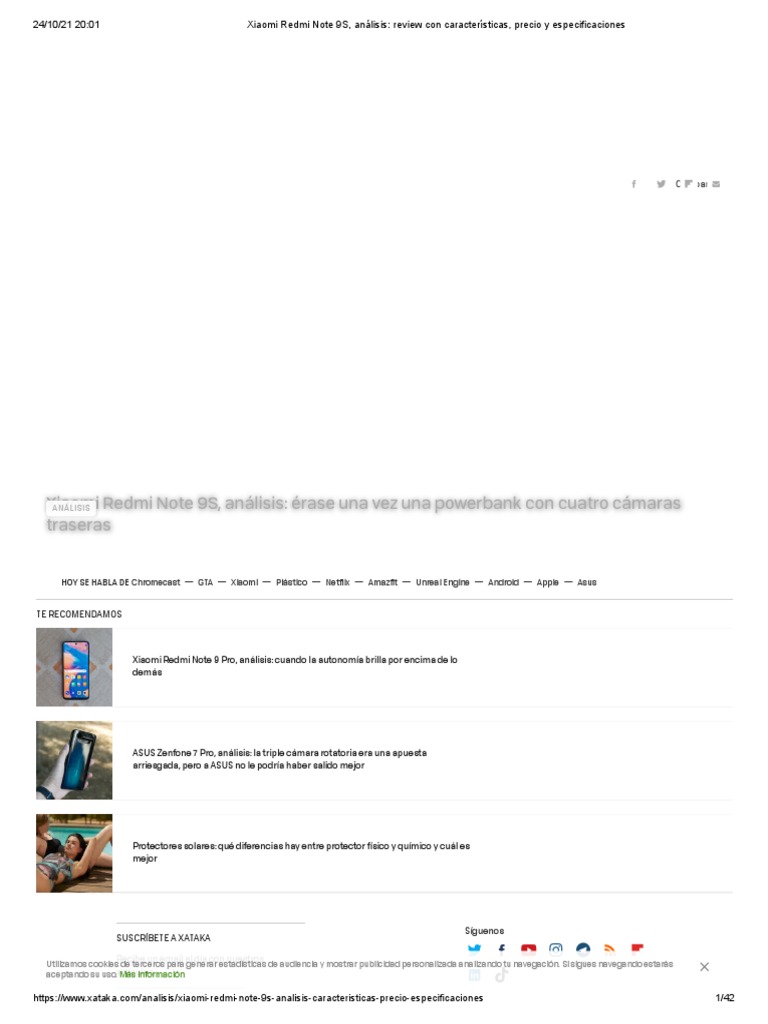 Xiaomi Redmi Note 9S: Análisis Completo | PDF | Software de la ...