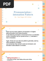 Pronounciation: Intonation Pattern: By: Vera Virgia, SST, M.Kes