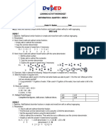 Math 6 Learning Worksheets Q1 W1