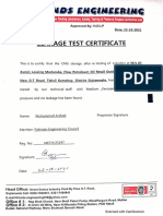 Friends Engineering Leakage test certificate