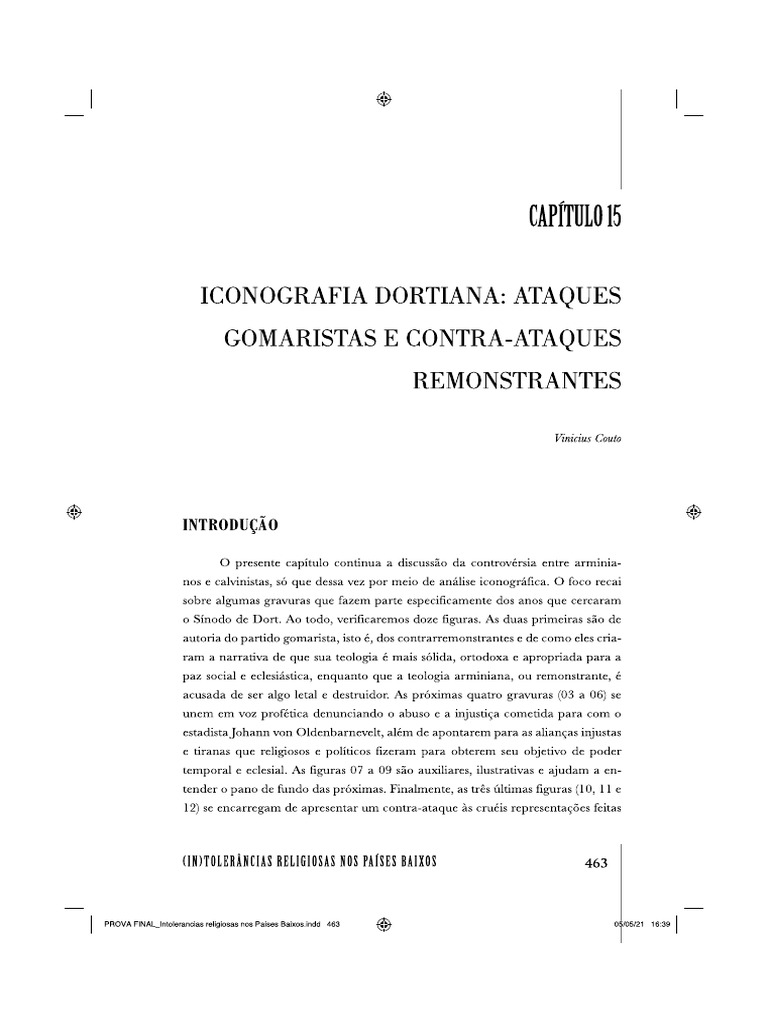 Capítulo - Ataques Gomaristas e Contra-Ataques Remonstrantes | PDF