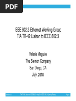 IEEE 802.3 Ethernet Working Group TIA TR-42 Liaison To IEEE 802.3