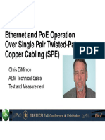 Ethernet and Poe Operation Over Single Pair Twisted-Pair Copper Cabling (Spe)