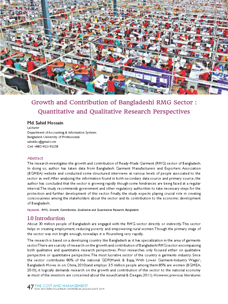 Growth of Bangladesh's RMG Sector Analysis | PDF | Economic Growth ...