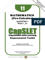Mathematics (Pre-Calculus) : Quarter 1