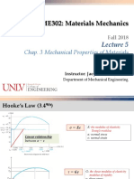 ME302: Materials Mechanics: Chap. 3 Mechanical Properties of Materials
