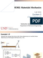 ME302: Materials Mechanics: Chap. 1 Stress (3) Chap. 2 Strain