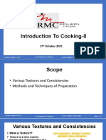 Introduction To Cooking - II