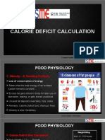 Calorie Deficit Calculation: Course Facilitator-Chef Shailesh