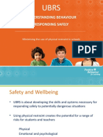 Understanding Behaviour Responding Safely: Minimising The Use of Physical Restraint in Schools