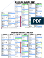 Calendrier Scolaire 2021