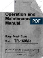 Tadano TR-160M-3 Rough Terrain Crane - Operation and Maintenance Manual