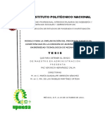 Tesis Modelo para La Implantación Del Programa Basado en Competencias en La División de Administración