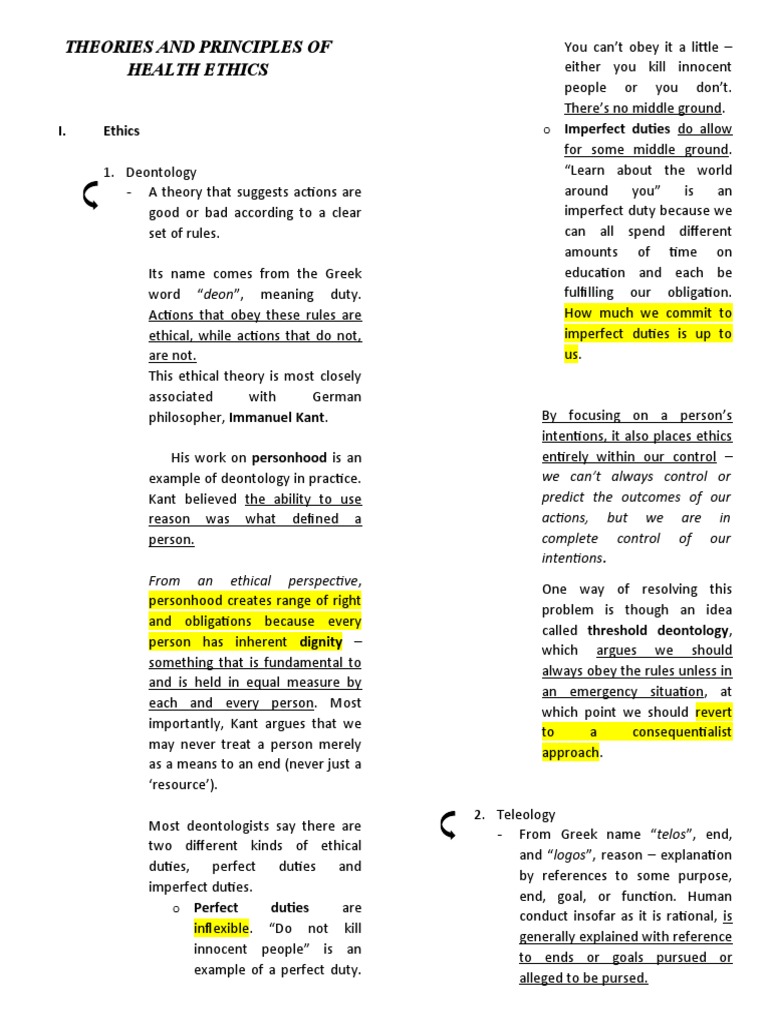 Principles of Health Ethics Explained | PDF | Informed Consent | Health ...