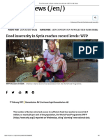 Food Insecurity in Syria Reaches Record Levels - WFP - UN News