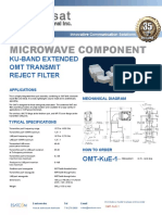 Microwave Component: Ku-Band Extended Omt Transmit Reject Filter
