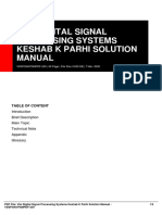 Vlsi Digital Signal Processing Systems Keshab K Parhi Solution Manual