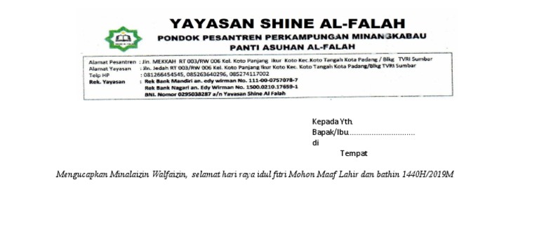 Kepada Yth Amplop | PDF