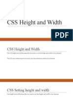 CSS Height and Width