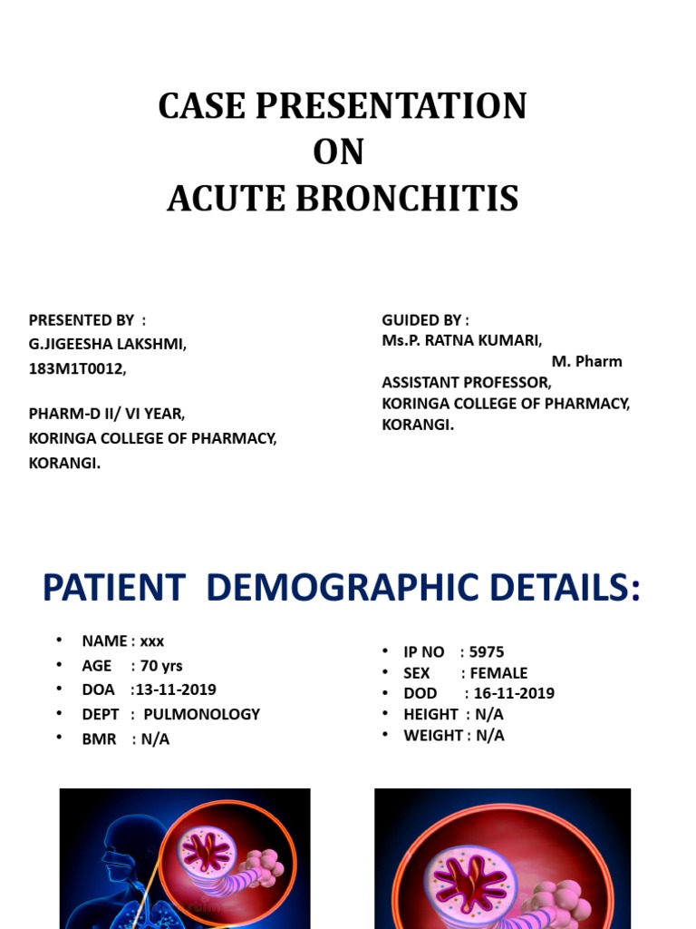Case Presentation ON Acute Bronchitis PDF Cough Headache
