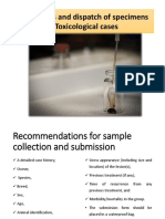 Collections and Dispatch of Specimens in Toxicological Cases