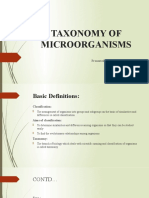 Taxonomy of Microorganisms: Presented By: Syed Ahmad Ali Shah (2017-CH-236)