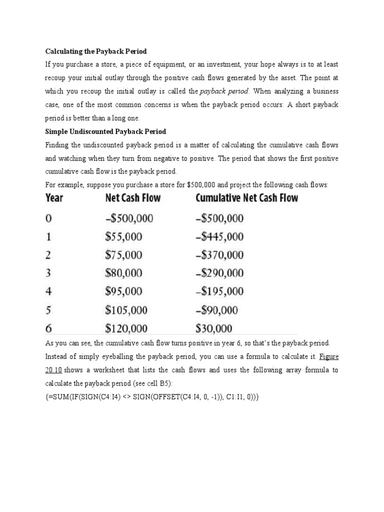 Payback Period Calculation Methods | PDF | Economies | Investing