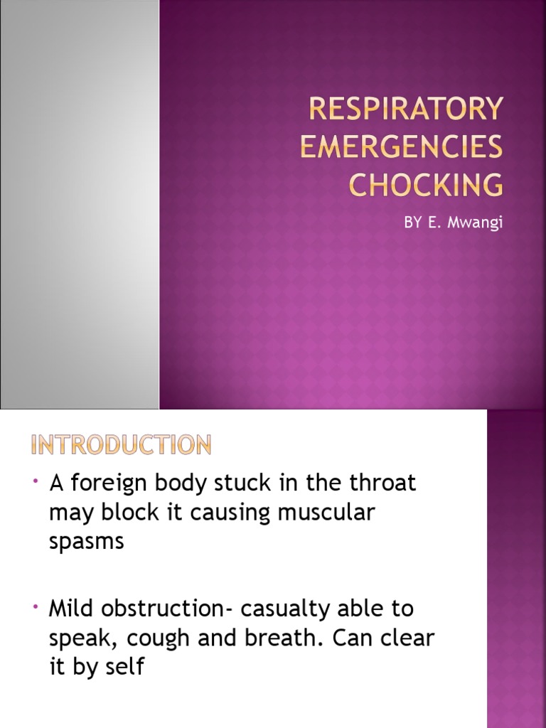 Choking Reviewed PDF Medical Specialties Clinical Medicine