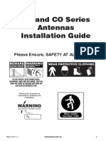 CC and CO Series Antennas Installation Guide: Please Ensure, Safety at All Times