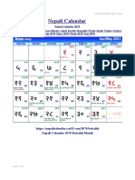 Nepali Calendar Months 2078