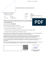 Objet: Notification Du Numéro D'Immatriculation Employeur
