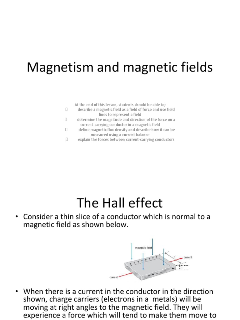 Magnetism and Magnetic Fields PDF Magnetic Field Force