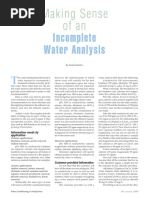 Making Sense of An Incomplete Water Analysis